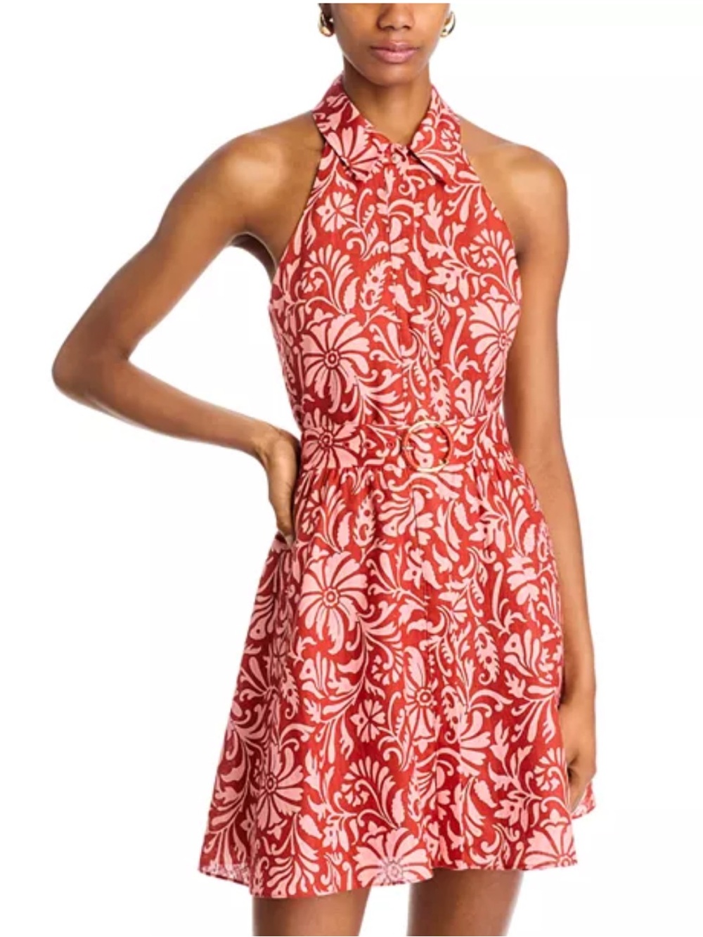 VERONICA BEARD Beau Floral-Print Linen Mini Dress - Picture 1 of 6